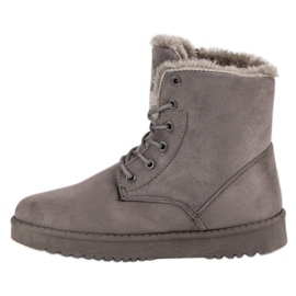 Forever Folie Botas de gamuza cálidas gris 3