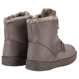 Forever Folie Botas de gamuza cálidas gris 4