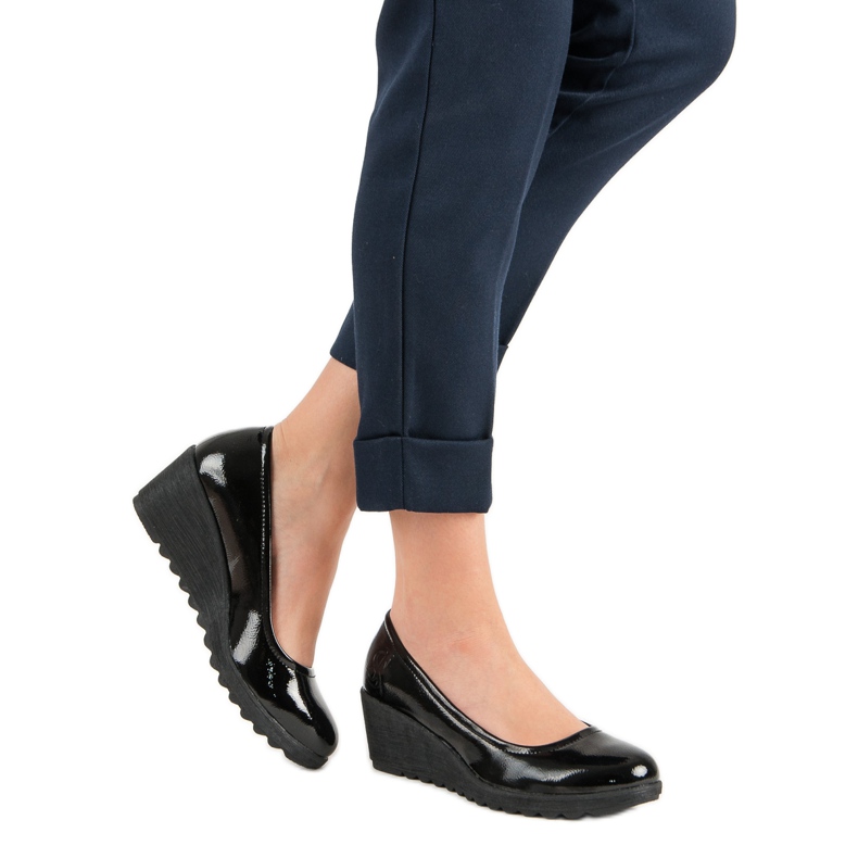 J. Star Bombas lacadas negro 1