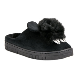 Pantuflas cómodas negro 3