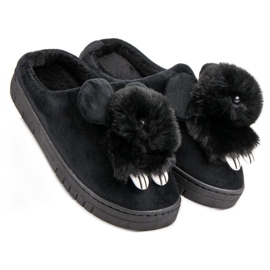 Pantuflas cómodas negro 6