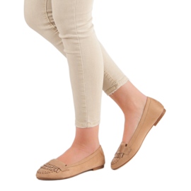 Small Swan Mocasines clásicos beige oscuro 1 Small Swan Mocasines clásicos beige oscuro 1