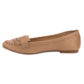 Small Swan Mocasines clásicos beige oscuro 4