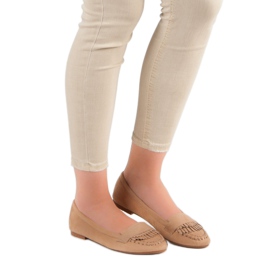 Small Swan Mocasines clásicos beige oscuro 6