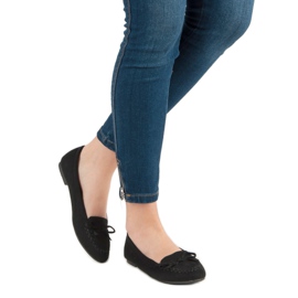 Small Swan Mocasines negros con lazo 1 Small Swan Mocasines negros con lazo 1