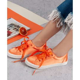 Kylie Zapatillas de satén naranja 7