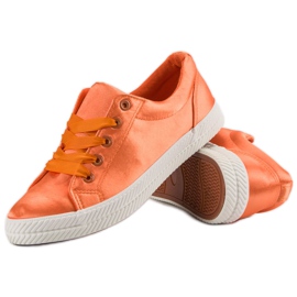 Kylie Zapatillas de satén naranja 3