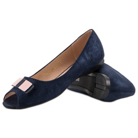 Bailarinas Open Toe Vinceza azul 4