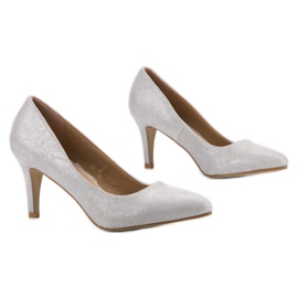 Vinceza Bombas de purpurina gris 6