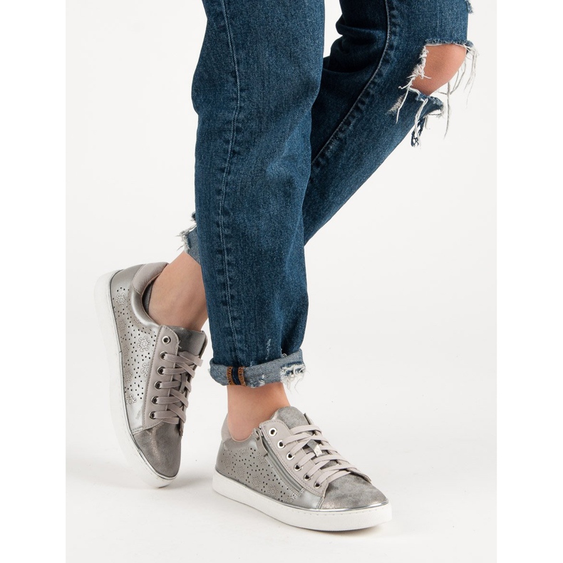 Kylie Zapatillas Casual Plateadas gris 2