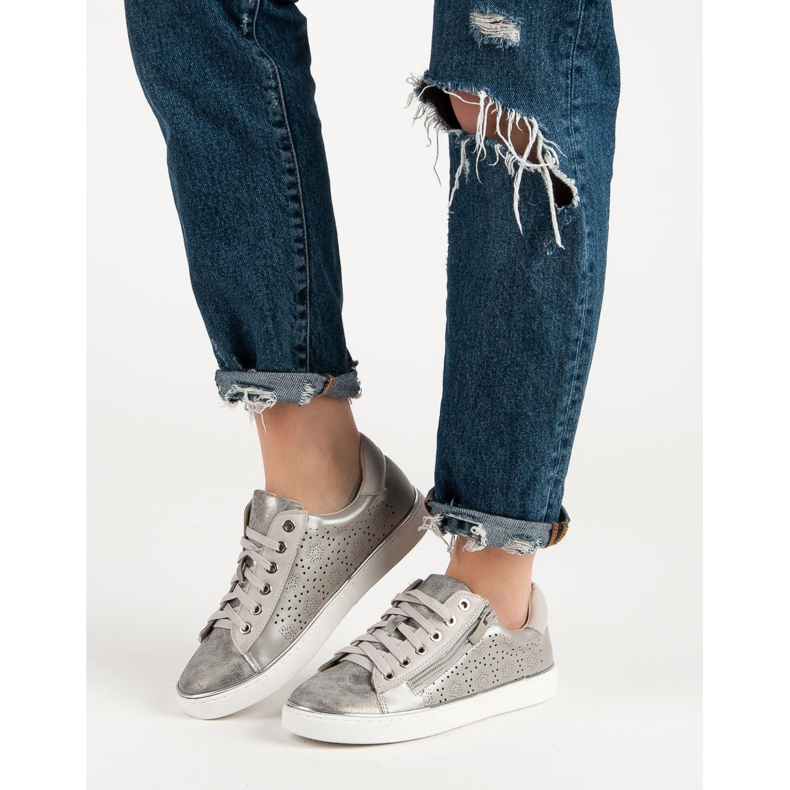 Kylie Zapatillas Casual Plateadas gris 1
