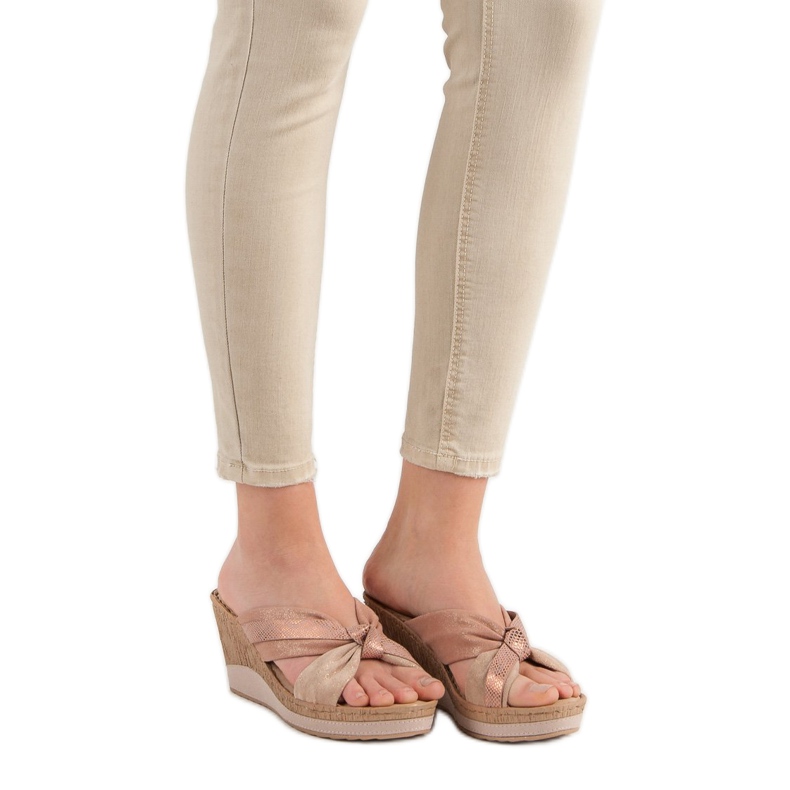 Sandalias de cuña VINCEZA rosado 2