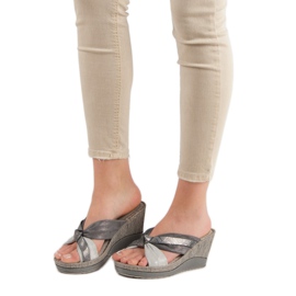 Sandalias de cuña VINCEZA gris 1