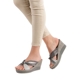 Sandalias de cuña VINCEZA gris 2
