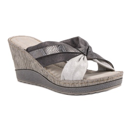 Sandalias de cuña VINCEZA gris 3
