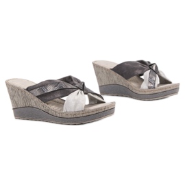 Sandalias de cuña VINCEZA gris 5