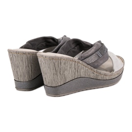 Sandalias de cuña VINCEZA gris 6