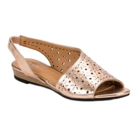 Sandalias caladas VINCEZA amarillo 4