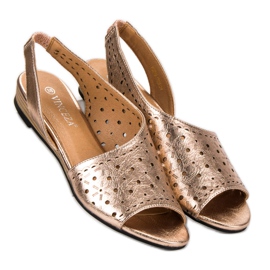 Sandalias caladas VINCEZA amarillo 1
