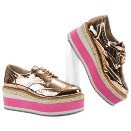 Corina Zapatos de cuña de moda amarillo 7