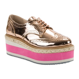 Corina Zapatos de cuña de moda amarillo 4