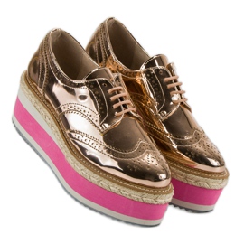 Corina Zapatos de cuña de moda amarillo 8