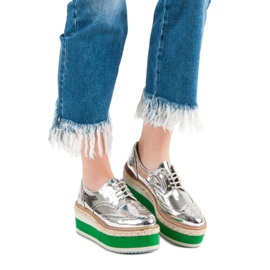 Corina Zapatos de cuña de moda gris 1