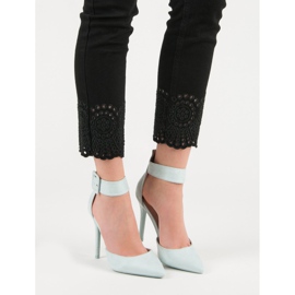 Tacones de ante azul 1