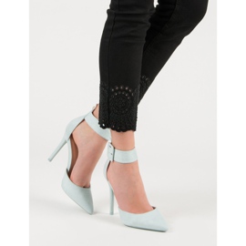Tacones de ante azul 2