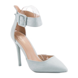 Tacones de ante azul 3