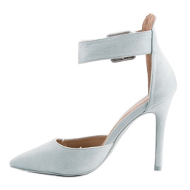 Tacones de ante azul 4