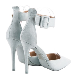 Tacones de ante azul 5