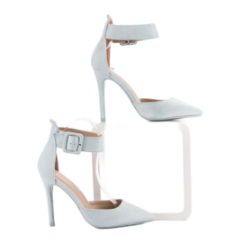 Tacones de ante azul 6
