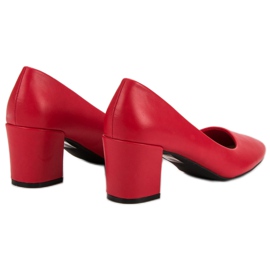 Ideal Shoes Bombas rojas clásicas rojo 5