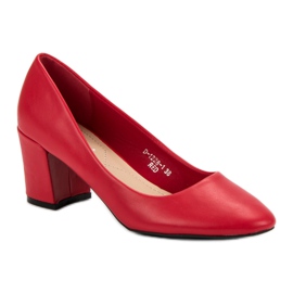 Ideal Shoes Bombas rojas clásicas rojo 3