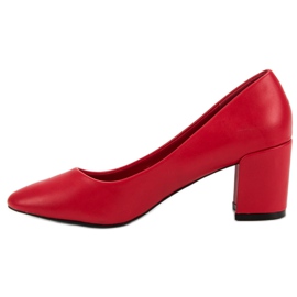 Ideal Shoes Bombas rojas clásicas rojo 4