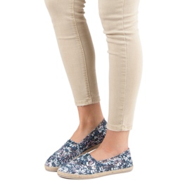 Sweet Shoes Slipons de encaje azul 3