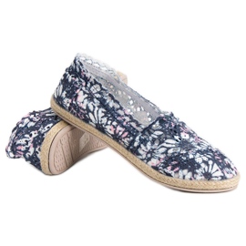 Sweet Shoes Slipons de encaje azul 1