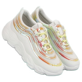 Zapatos deportivos ligeros blanco multicolor 4