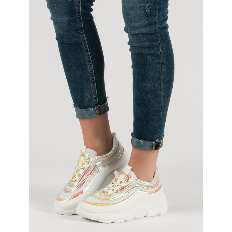 Zapatos deportivos ligeros blanco multicolor 2