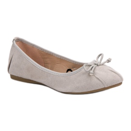 Lucky Shoes Bailarinas grises atadas 1