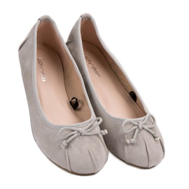 Lucky Shoes Bailarinas grises atadas 4