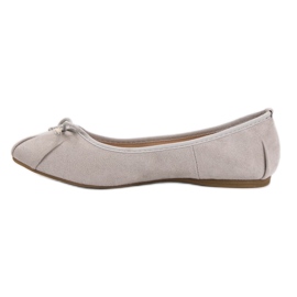 Lucky Shoes Bailarinas grises atadas 2