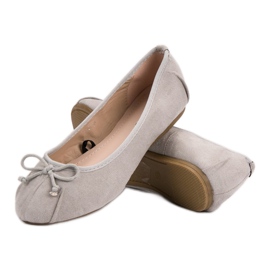 Lucky Shoes Bailarinas grises atadas 3