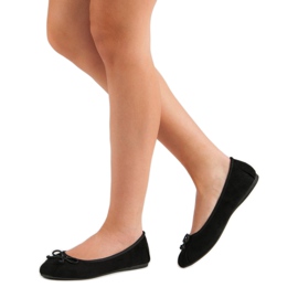 Lucky Shoes Bailarinas negras atadas negro 7