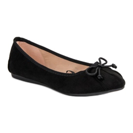 Lucky Shoes Bailarinas negras atadas negro 1