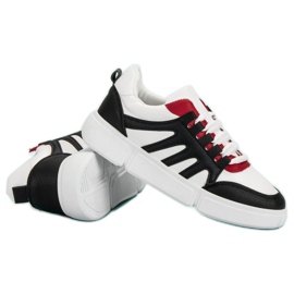 Calzado deportivo cómodo blanco negro 5