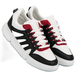 Calzado deportivo cómodo blanco negro 6