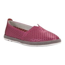 Zapatillas de piel sin cordones VINCEZA violeta 2