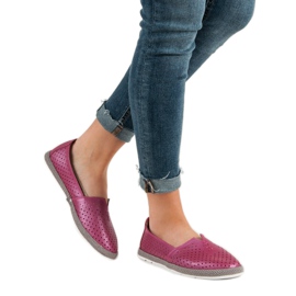 Zapatillas de piel sin cordones VINCEZA violeta 1